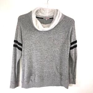 Inspired Hearts Women's Gray Pullover Cowl Neck Sweater L